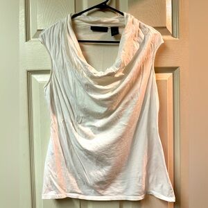 Preswick and Moore Sleeveless dress top L large - white